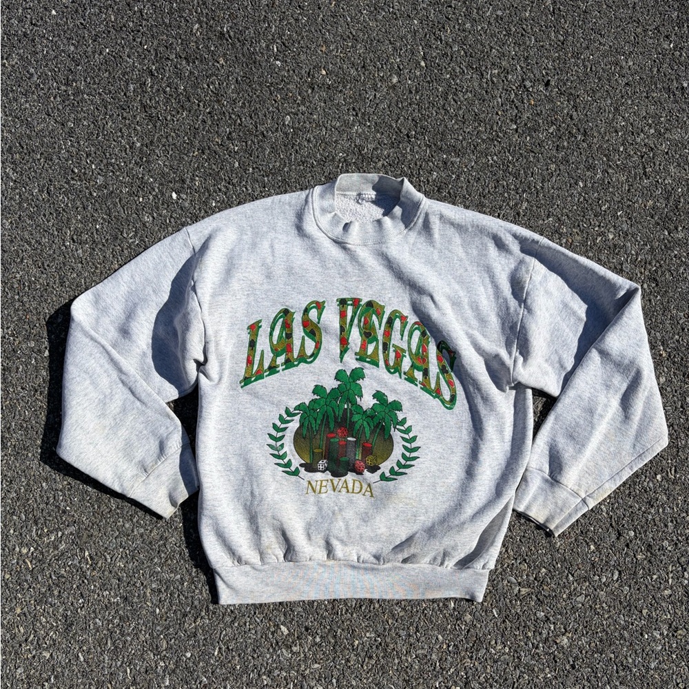 Vintage Gray Las Vegas Nevada Men's Sweater